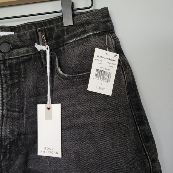 Good American Good Mom High Waisted Jeans Black Sz 4 - Picture 5 of 5